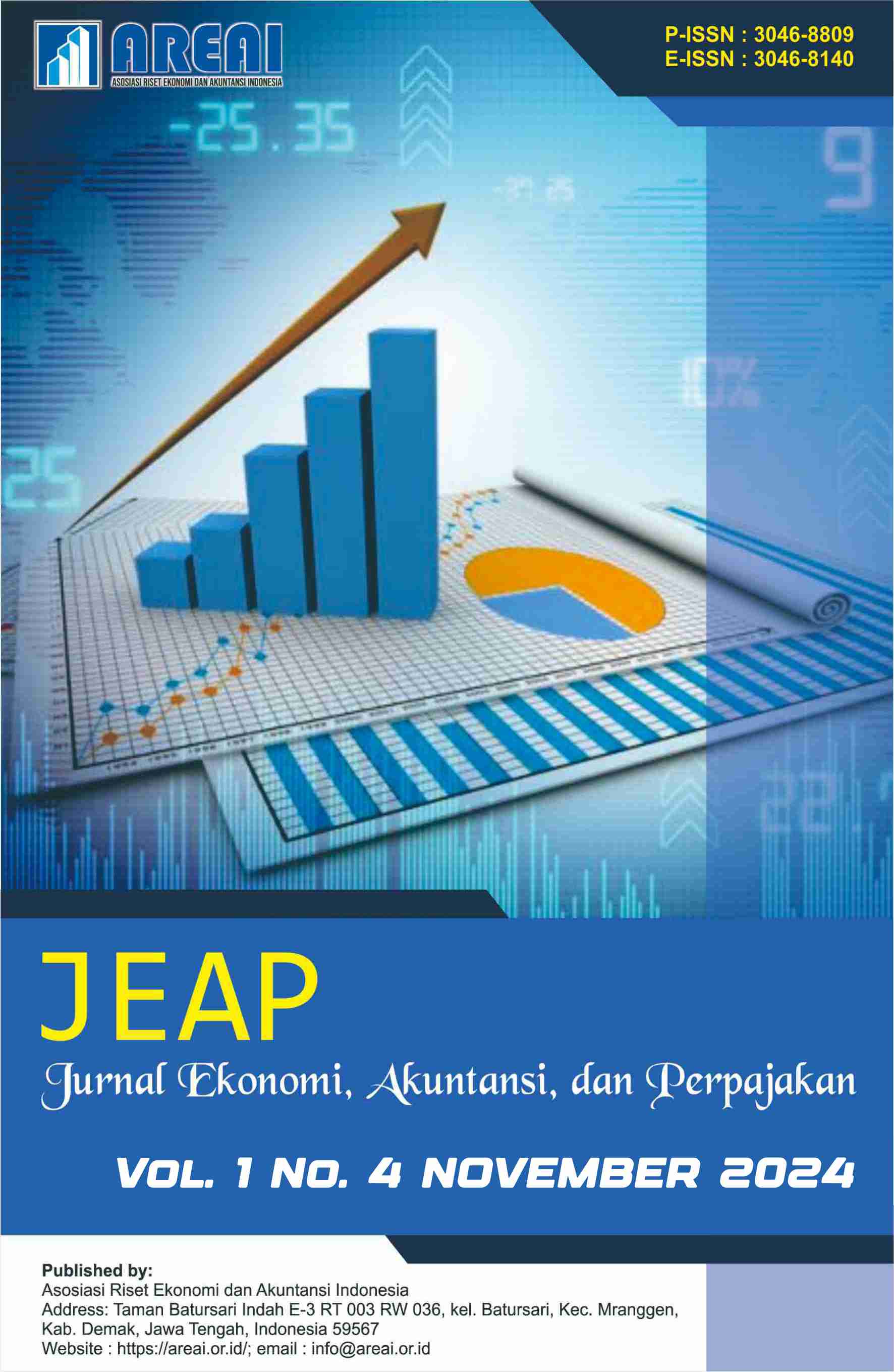 					View Vol. 1 No. 4 (2024): November: Jurnal Ekonomi, Akuntansi, dan Perpajakan (JEAP)
				
