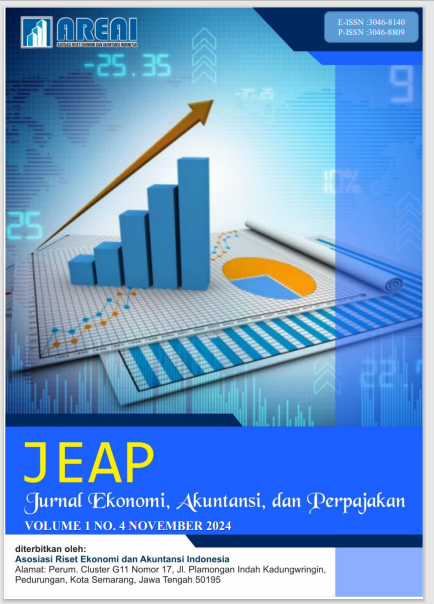 					View Vol. 1 No. 4 (2024): November: Jurnal Ekonomi, Akuntansi, dan Perpajakan (JEAP)
				