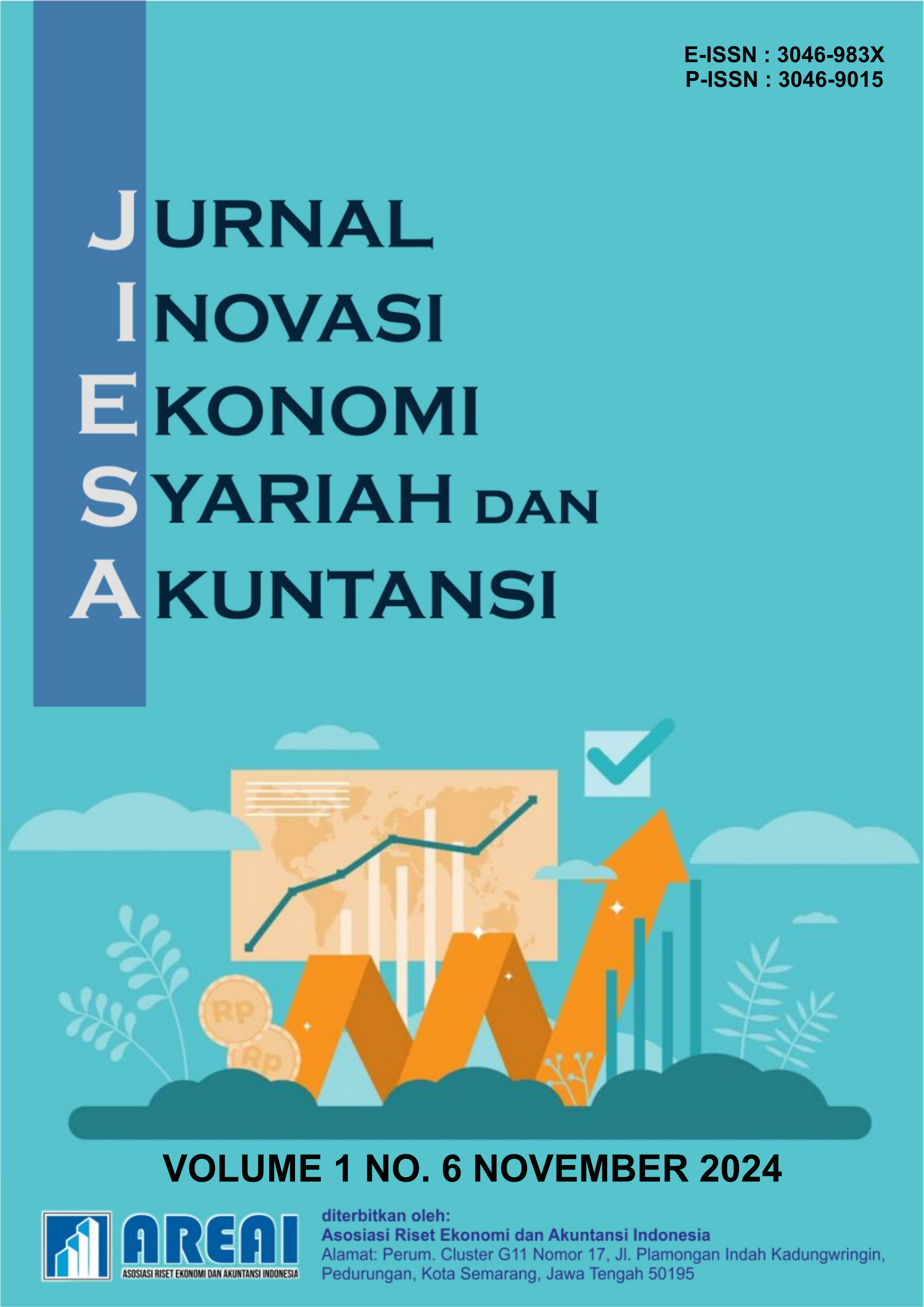 					View Vol. 1 No. 6 (2024): November : Jurnal Inovasi Ekonomi Syariah dan Akuntansi (JIESA)
				